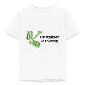 Ctaiko caution mimosa - Kids' T-Shirt - white - Front - AI Model Kid Male (0cm)