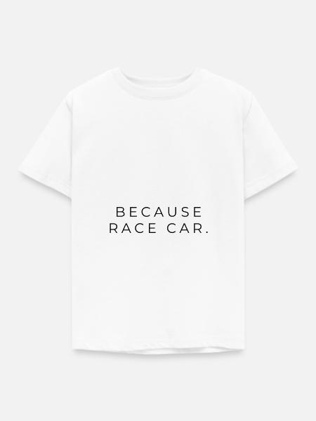 porque el coche de carreras - Camiseta niño - blanco