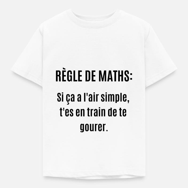 règle de maths - T-shirt Enfant - blanc