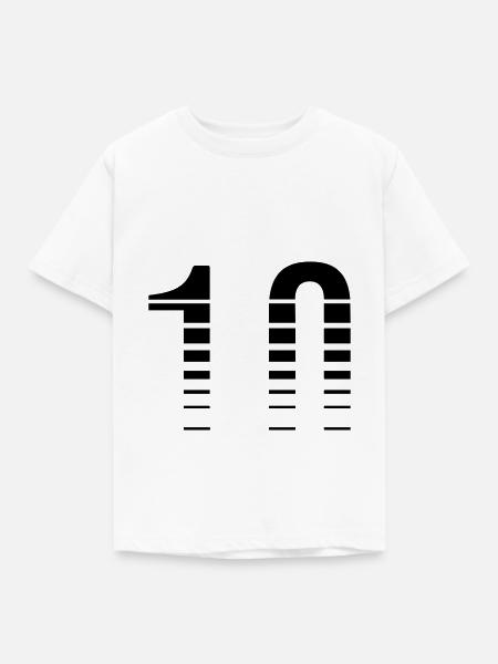 Zahl Zehn - Kinder T-Shirt - Weiß