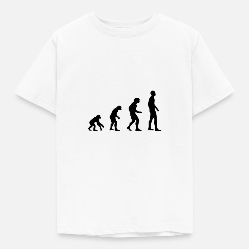Evolution Mensch - Kinder T-Shirt - Weiß