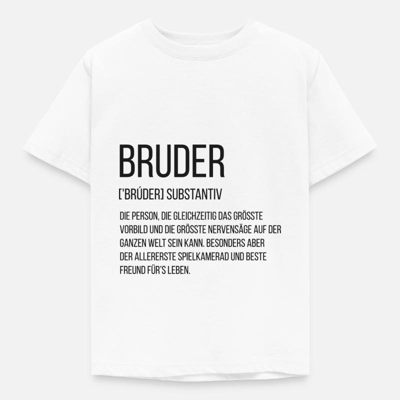Spruchdesign - bester Bruder - Kinder T-Shirt - Weiß