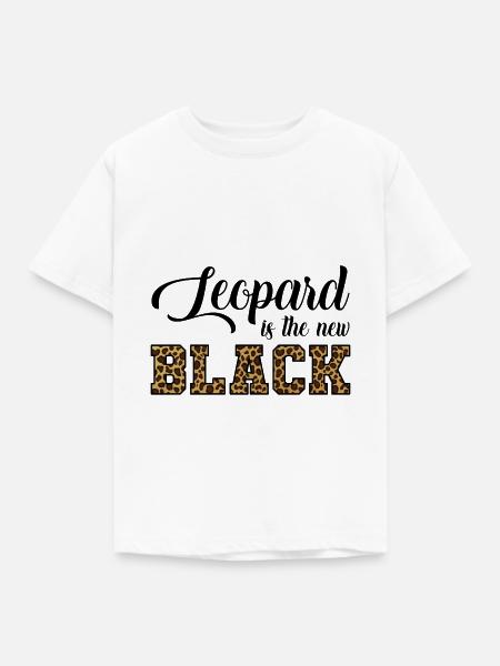 Leopard ist der neue Leopard - Kinder T-Shirt - Weiß