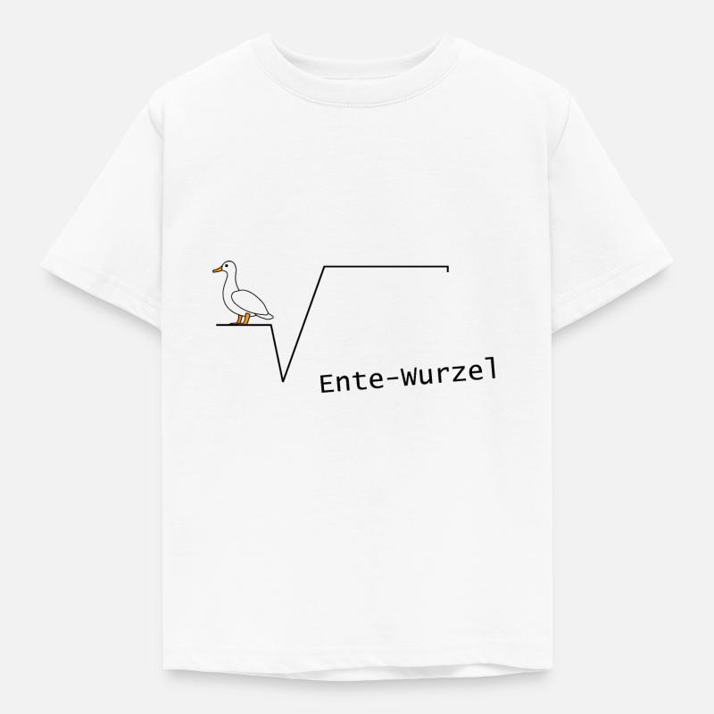 Duck root mathematics mathematic algebra geometri - Kids' T-Shirt - white