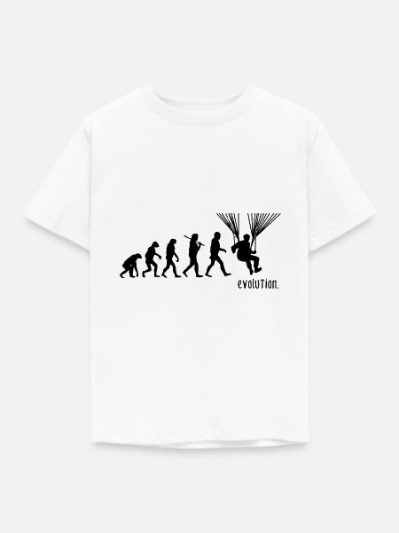 Paragliding Evolution Gleitschirm Evolution - Kinder T-Shirt - Weiß