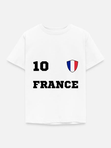 FRANKREICH Team Mannschaft - Kinder T-Shirt - Weiß