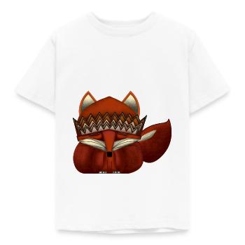 Fox with crown - Kids' T-Shirt - white - Front - AI Model Kid Male (0cm)