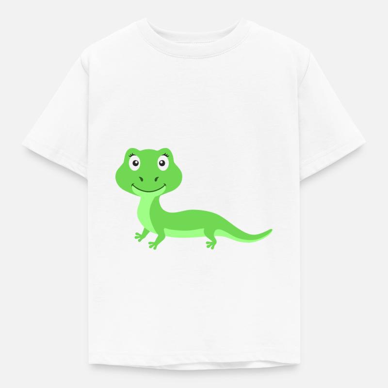 Eidechse - Kinder T-Shirt - Weiß