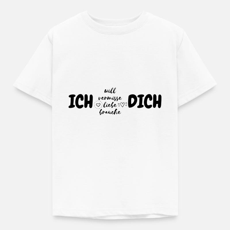 Ich liebe dich - Kinder T-Shirt - Weiß