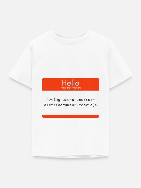 Hello my name is XSS - Kinder T-Shirt - Weiß