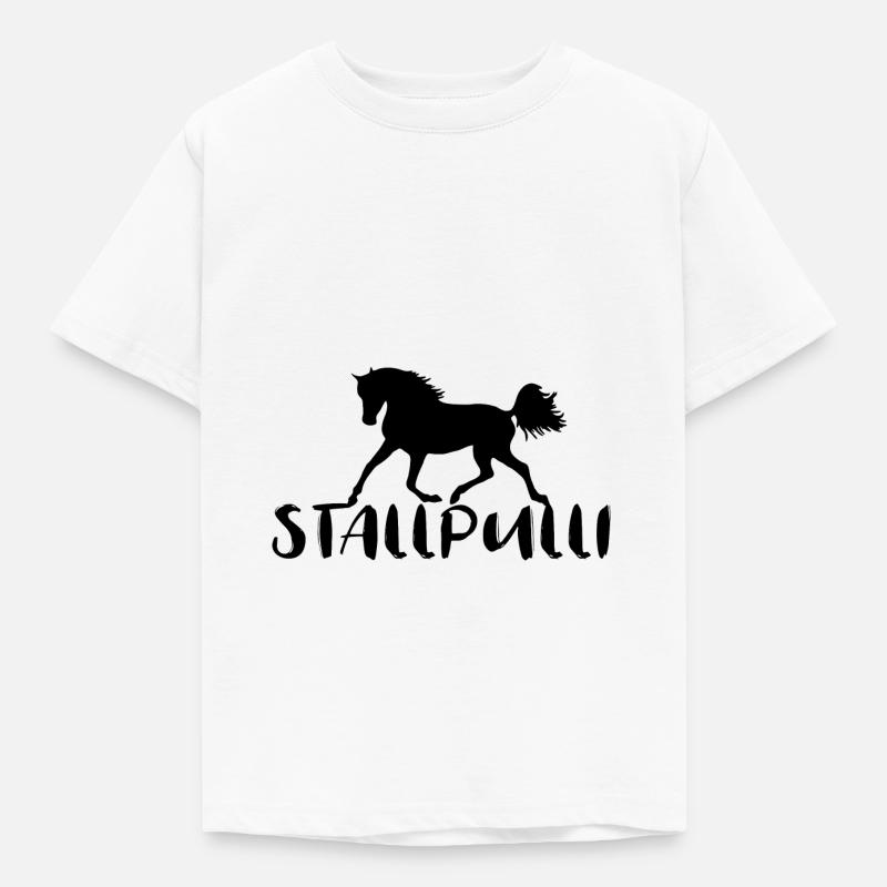 Stallpulli Pferd Reiten Reitstall Reiterhof Stall - Kinder T-Shirt - Weiß
