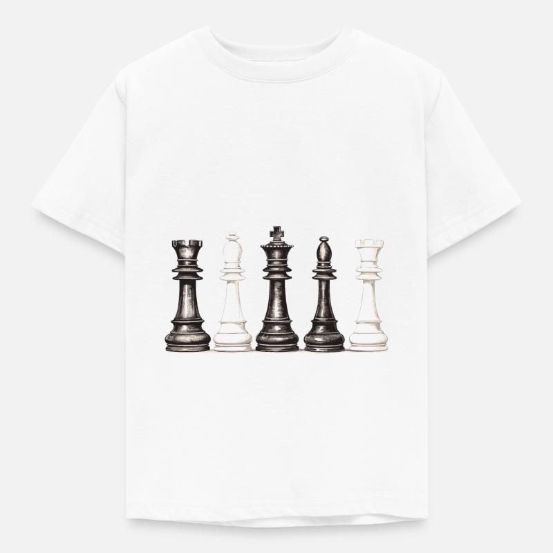 Skak - Børne-T-shirt - hvid