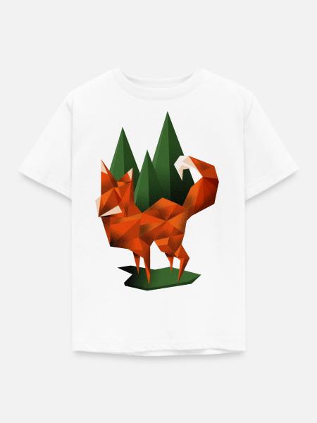 Fuchs im Wald - Kinder T-Shirt - Weiß