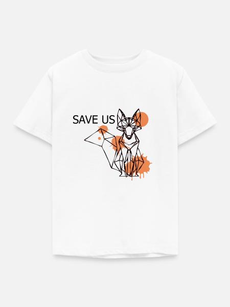Rette uns - Kinder T-Shirt - Weiß