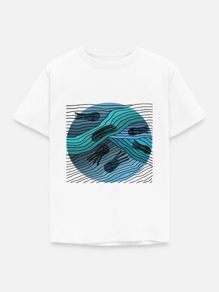 Seltsame Meeresbewohner - Kinder T-Shirt - Weiß