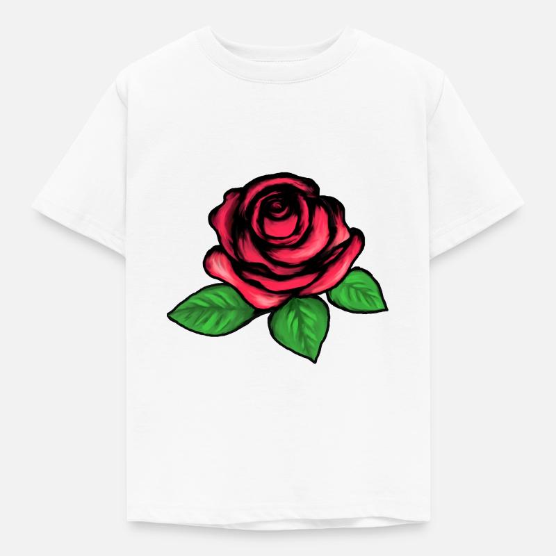Rose - Kinder T-Shirt - Weiß