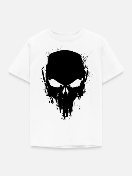 totenkopf schlicht - Kinder T-Shirt - Weiß