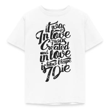 KREUZ GLAUBE LIEBEN GOTT JESUS SPRUCH LIEBE MOTIV - Kinder T-Shirt - Weiß - Vorne - AI Model Kid Male (0cm)