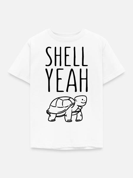 Shell Yeah Schildkröte - Kinder T-Shirt - Weiß