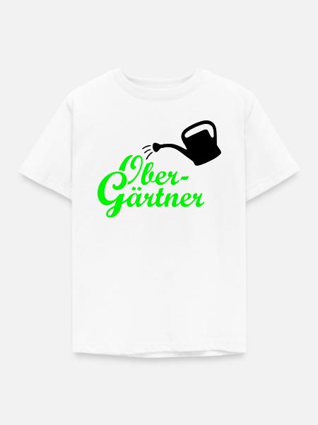 Obergärtner Giesskanne - Kinder T-Shirt - Weiß