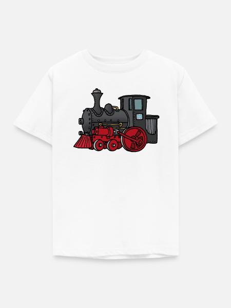 Kleine Lok - Kinder T-Shirt - Weiß