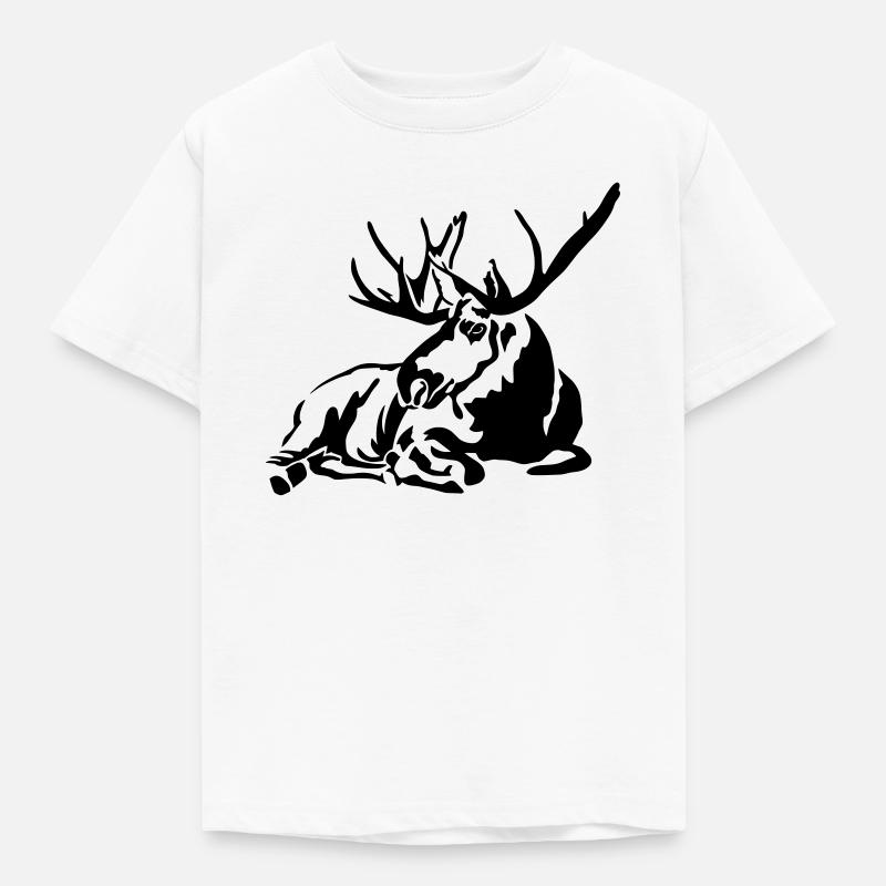 Elch - Kinder T-Shirt - Weiß