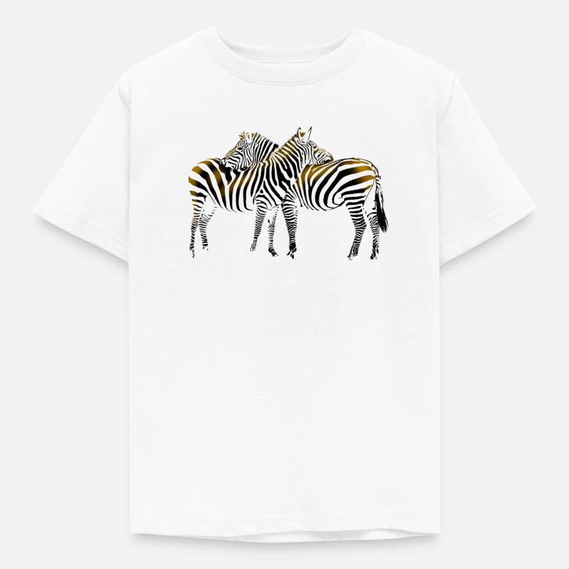 Zebra - Kinder T-Shirt - Weiß