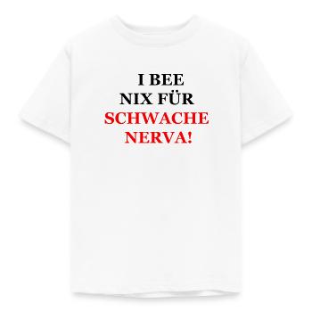 Schwäbische TShirts mit lustigem Schwaben Spruch. - Kinder T-Shirt - Weiß - Vorne - AI Model Kid Male (0cm)