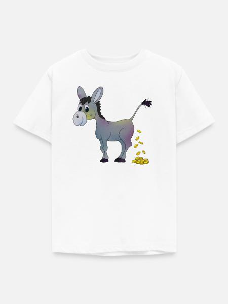 Goldesel - Kinder T-Shirt - Weiß