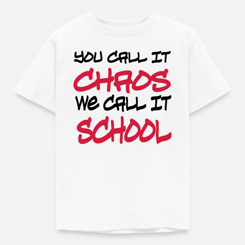 École - T-shirt Enfant - blanc