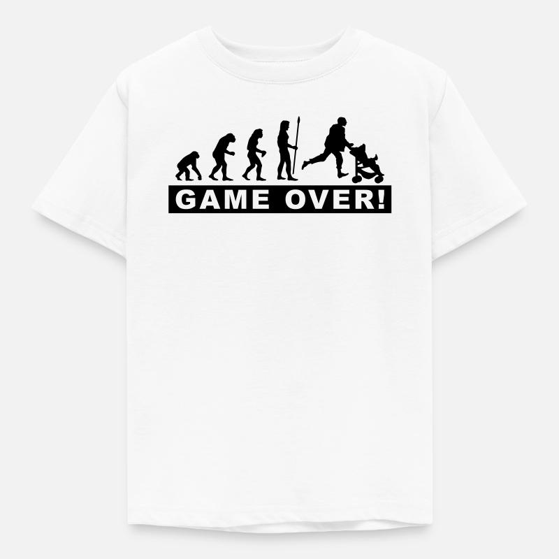 evolution_daddy - T-shirt Enfant - blanc