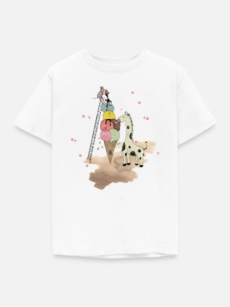 Wildlife Icecream - Kinder T-Shirt - Weiß