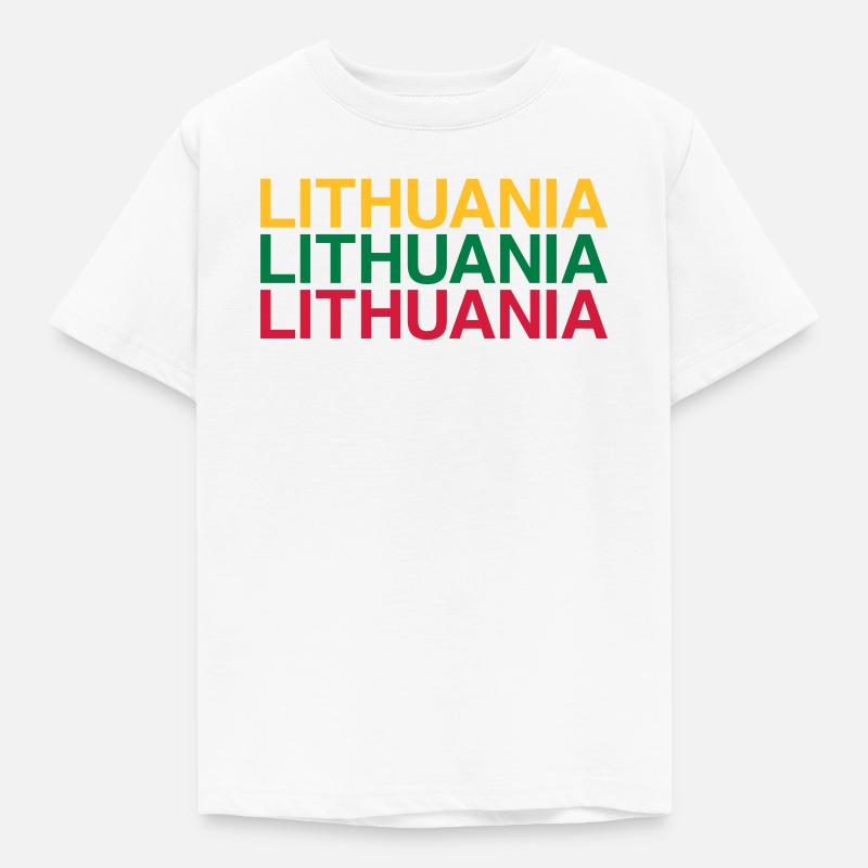 LITHUANIA Lithuania flag - Kids' T-Shirt - white
