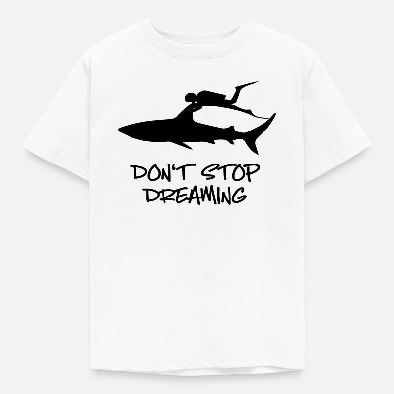 Hai tauchen - Kinder T-Shirt - Weiß