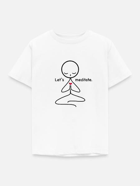 Meditation - Kinder T-Shirt - Weiß