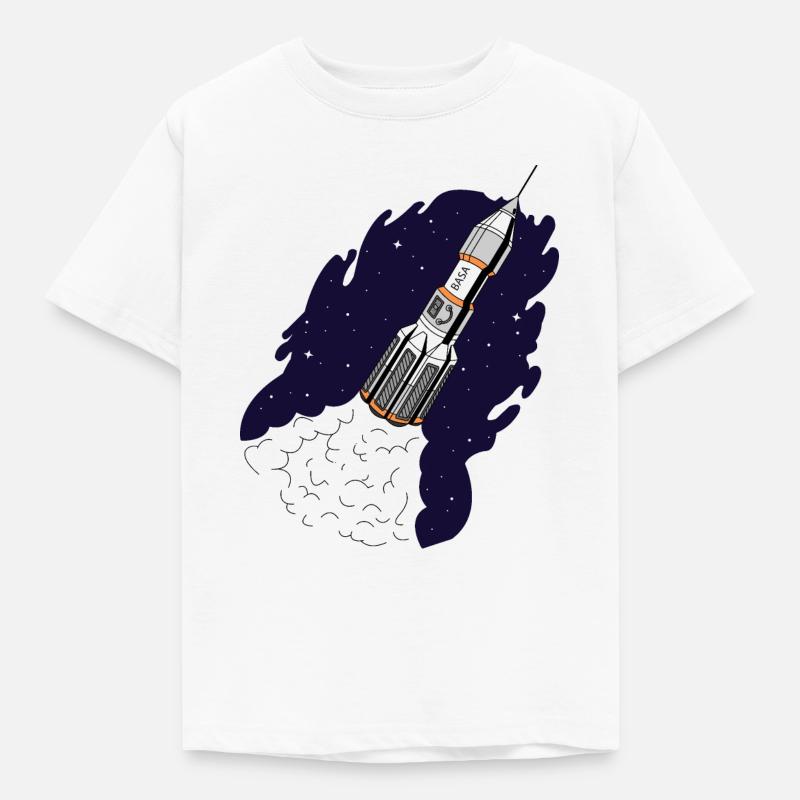 Rocket se lance dans l'espace - T-shirt Enfant - blanc