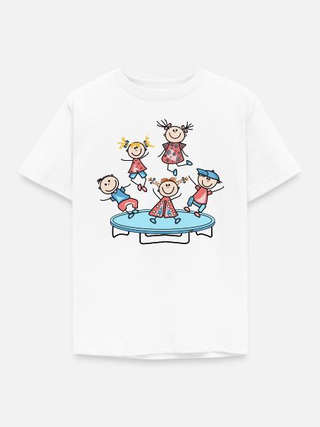Trampolin - Kinder T-Shirt - Weiß