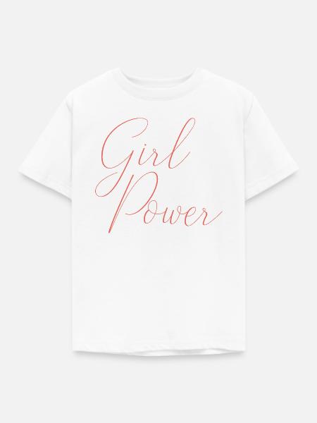 Girl Power - Kinder T-Shirt - Weiß