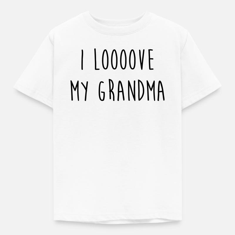 Grootmoeder / Oma / Grootouders / Grootvader / - Børne-T-shirt - hvid