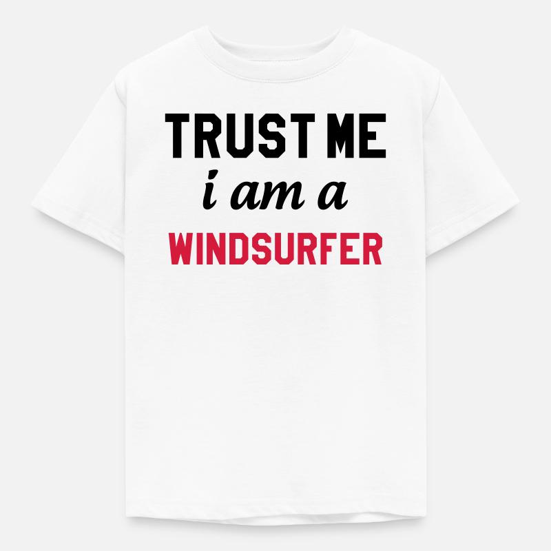 Windsurfen / Windsurfer / Windsurf / Windsurfing - Kinder T-Shirt - Weiß