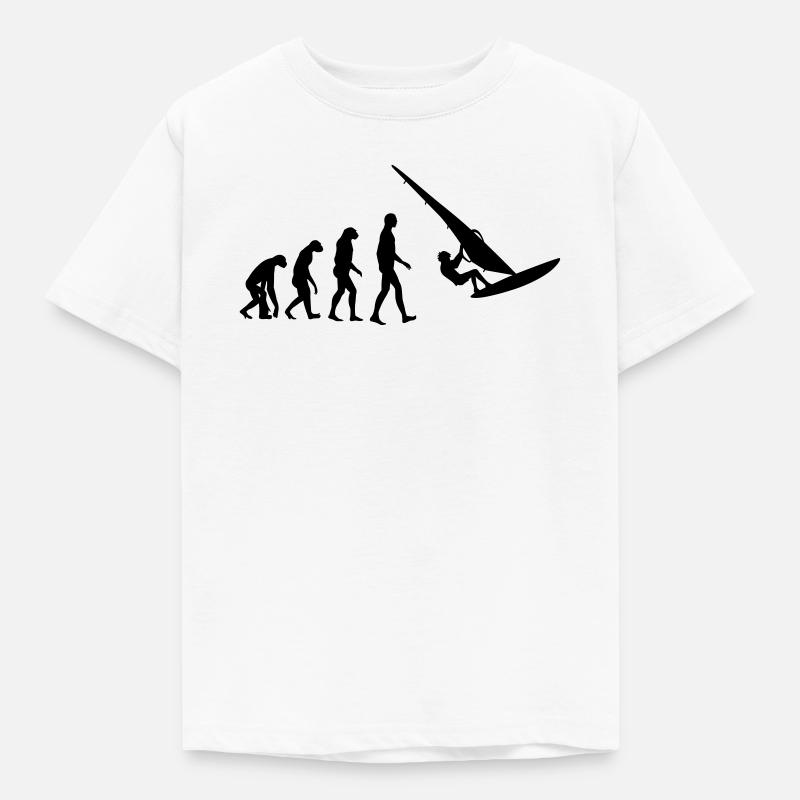 Windsurfen / Windsurfer / Windsurf / Windsurfing - Kinder T-Shirt - Weiß
