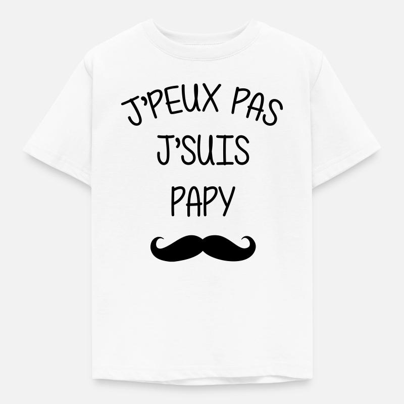 Papy Papi Bébé Naissance Grand Père Amour - T-shirt Enfant - blanc