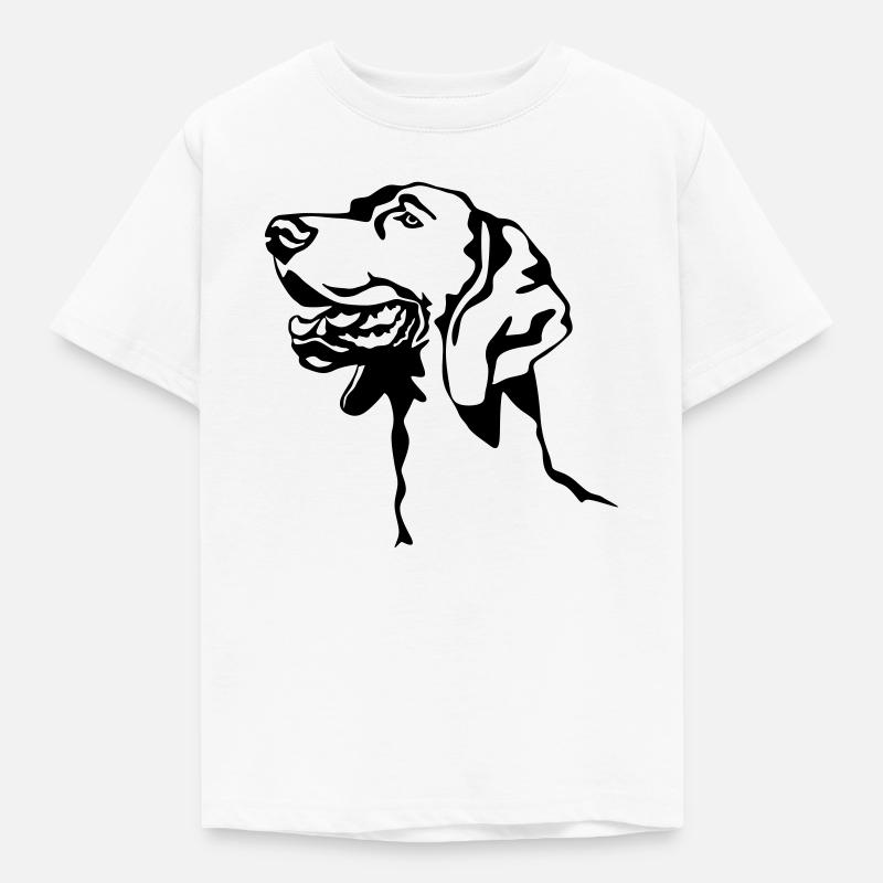 Tête de braque de Weimar - T-shirt Enfant - blanc