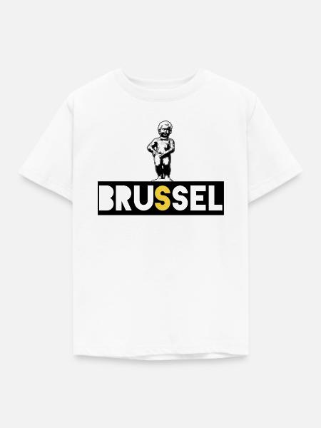 Brüssel Manneken Pis - Kinder T-Shirt - Weiß
