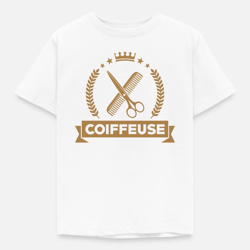 Coiffeur - Coiffeuse - Coiffure - T-shirt Enfant - blanc