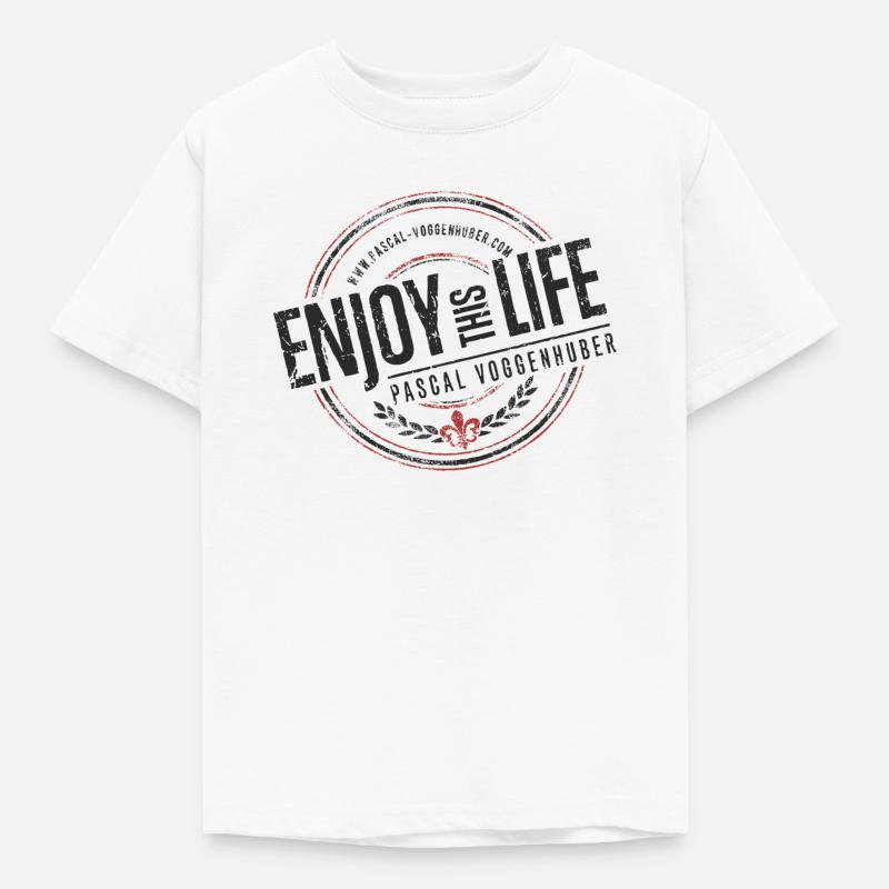 Profitez de ce Life® & Fleur de Lys Pascal Voggenhuber - T-shirt Enfant - blanc