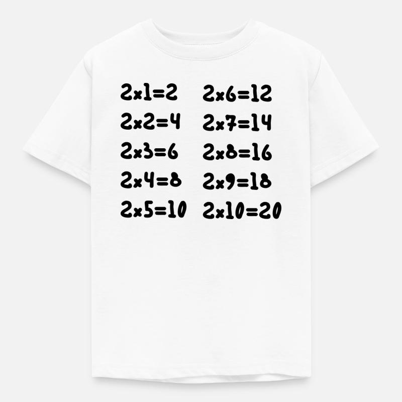 Table de multiplication deux - T-shirt Enfant - blanc