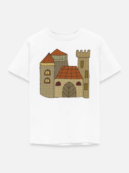schloss Burg - Kinder T-Shirt - Weiß