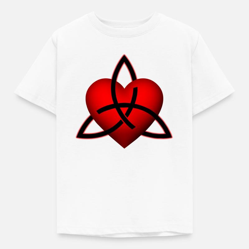 Celtic Heart Pattern - Kids' T-Shirt - white