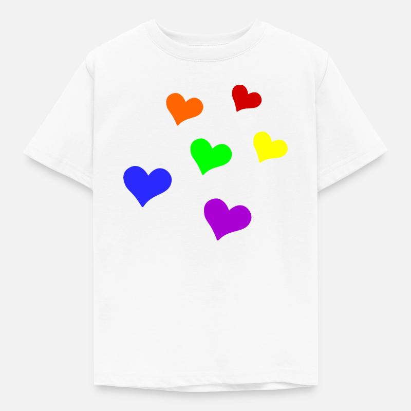 Cœurs LGBT - Børne-T-shirt - hvid
